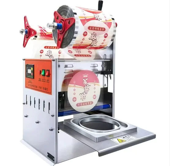 

Manual Plastic Cup Lid Sealing Machine for Use With PP Cups Jelly Pudding Soy Milk Hot and Cold Foods Tea Etc