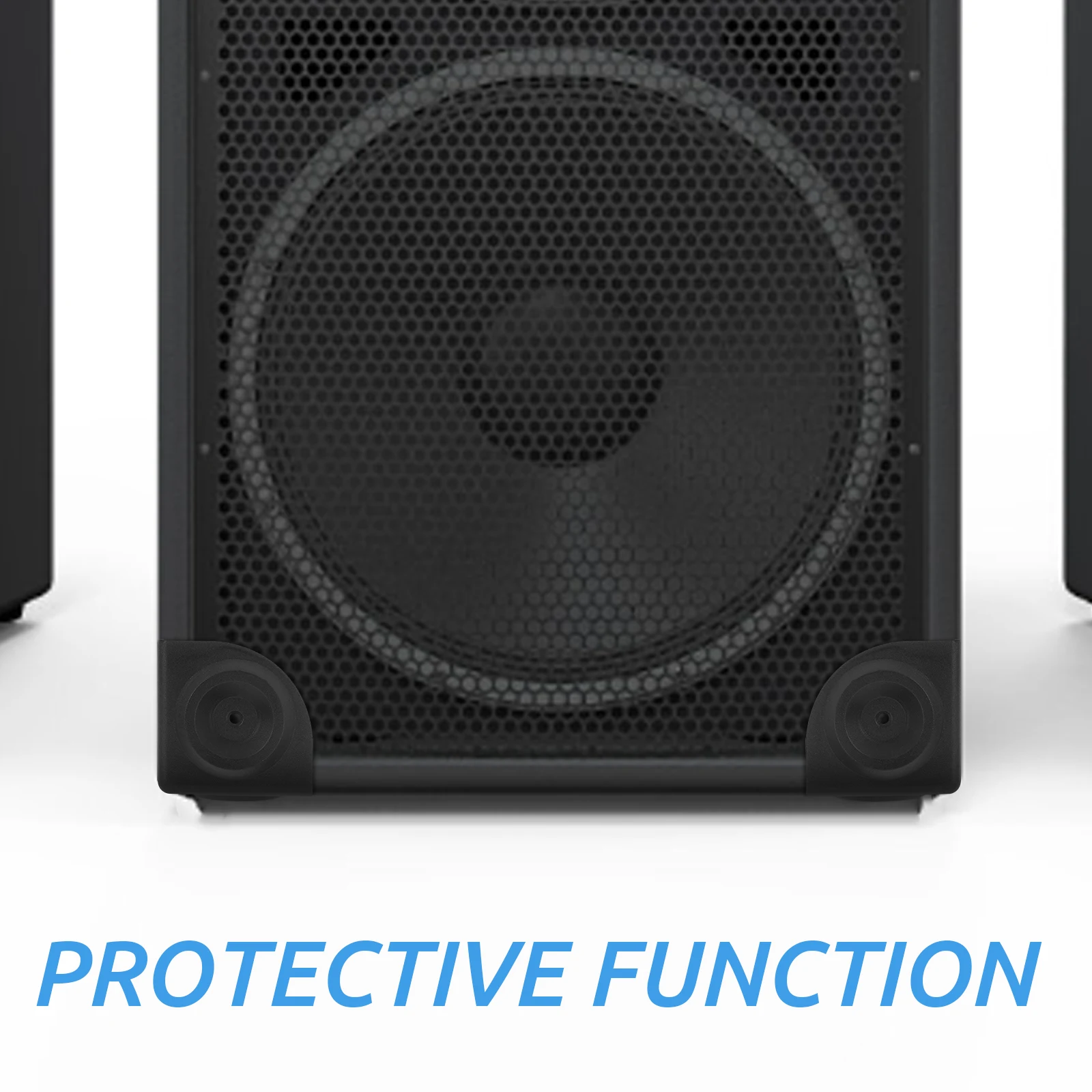 

16pcs Speaker Corners Guard Durable Plastic Anti-collision Furniture Cabinet Edge Protector Wrap Angle Cover Black