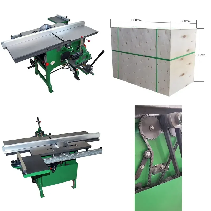 Multiple Function Woodworking Machinery-High-Efficiency Wood Planer 2.2KW Power 250kg Heavy-Duty 1 Year Warranty