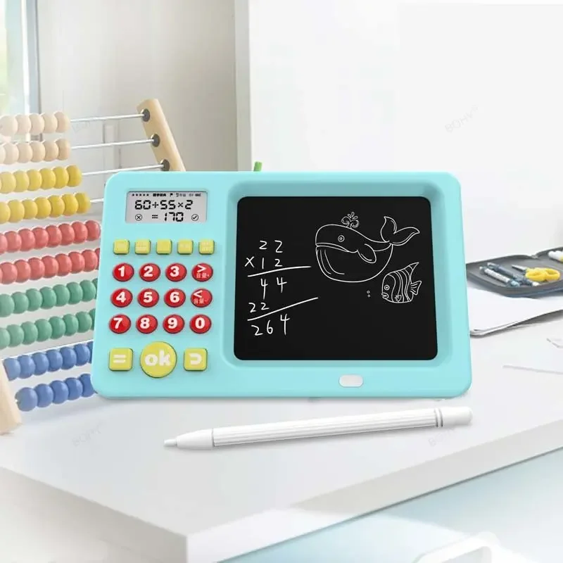 Imagem -04 - Placa de Caligrafia para Crianças Inglês Drawing Board Matemática Treasure Training Lcd Calculadora Espanhola Máquina Aritmética Mental