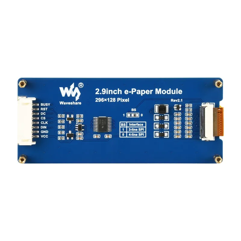 Waveshare 2.9inch E-Paper Display (G), E-ink Display, 296x128, Red/Yellow/Black/White, SPI Interface