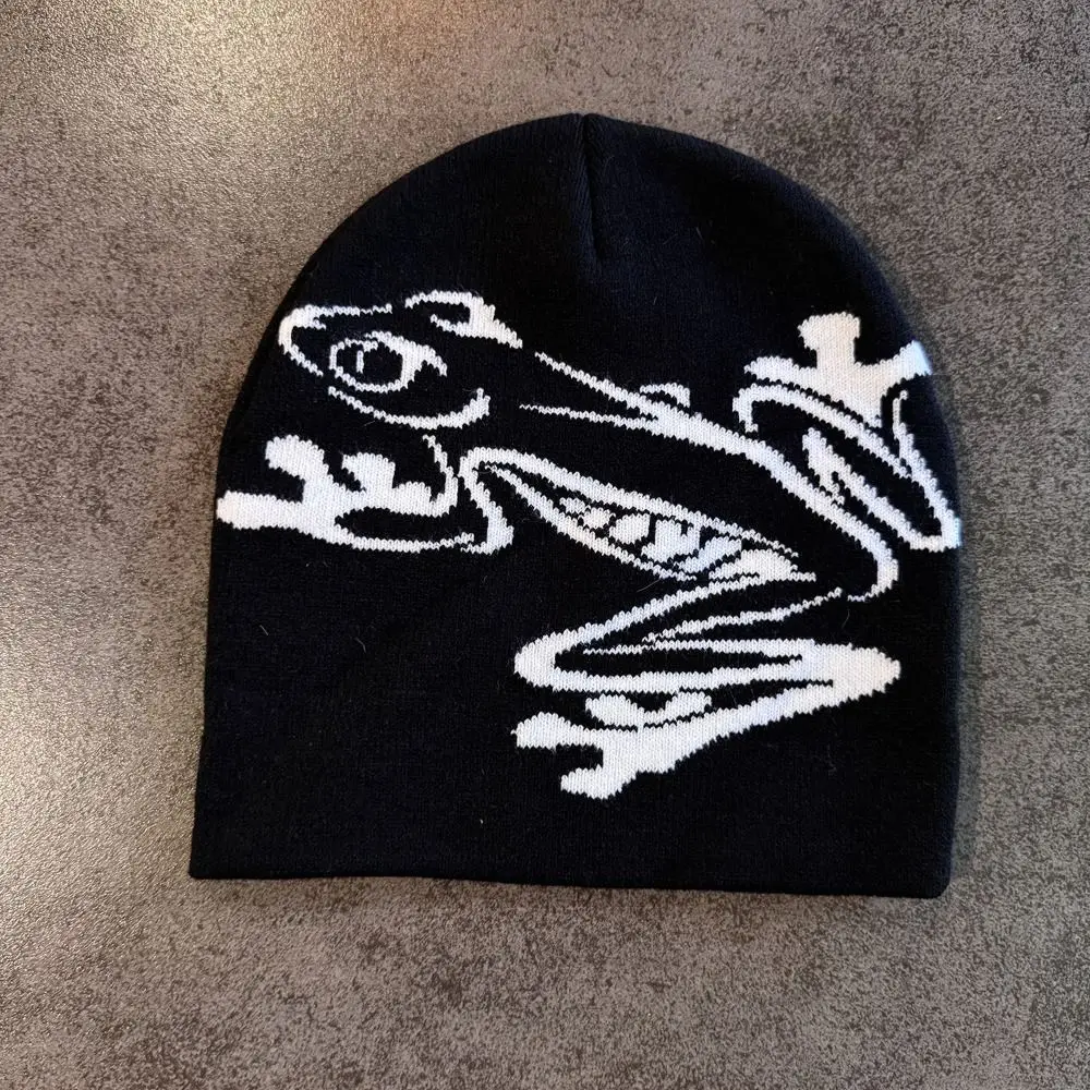 High Quality Frog Knit Hat Keep Warm Ear Protection Winter Autumn Hats Knitted Beanies for Woman/Men