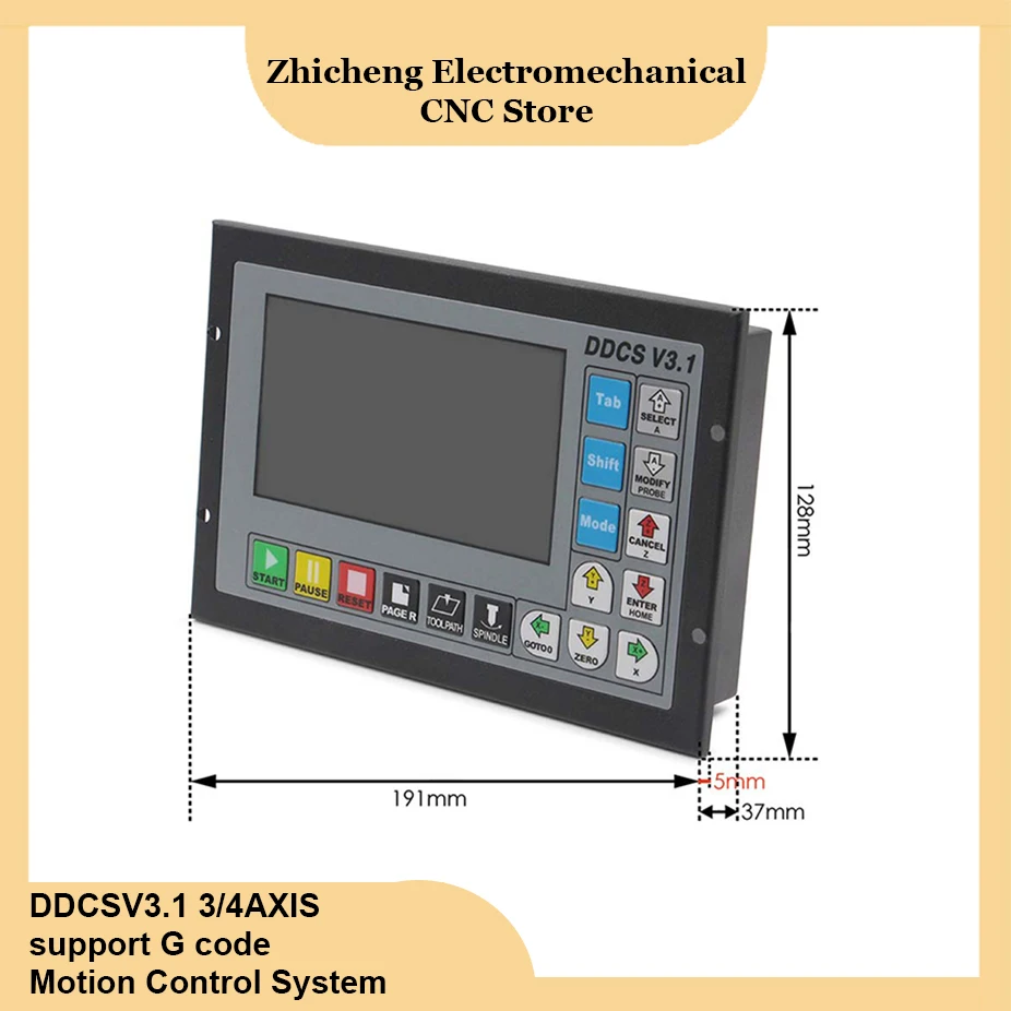 Zestaw systemu kontroli ruchu DDCSV3.1 3-osiowy 4-osiowy sterownik cnc, elektroniczny ogranicznik awaryjny obsługa koła zamachowego G code