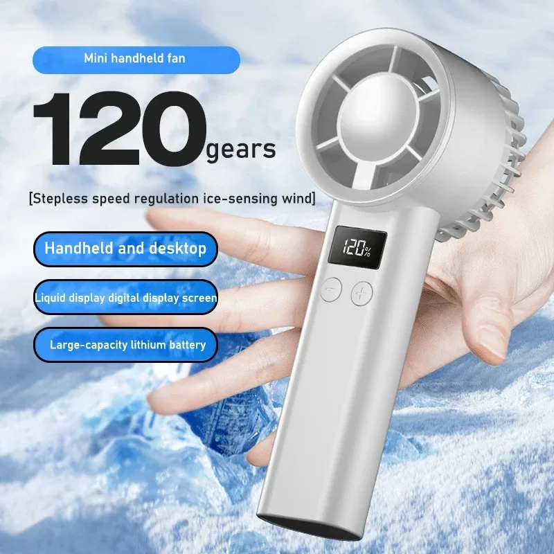 120 Windgeschwindigkeiten, blattloser tragbarer Handventilator, wiederaufladbarer USB-Mini-Handventilator mit hoher Geschwindigkeit für Wimpern-Make-up