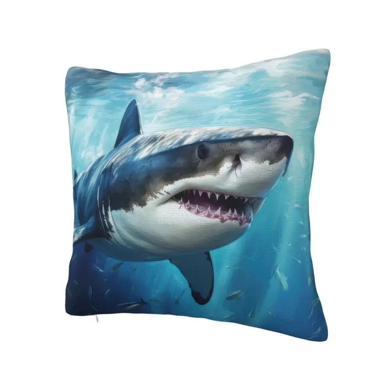 Luxury Shark Cushion Covers 60x60cm Velvet Pillow Case for Sofa Car Square Pillowcase Bedroom Decoration