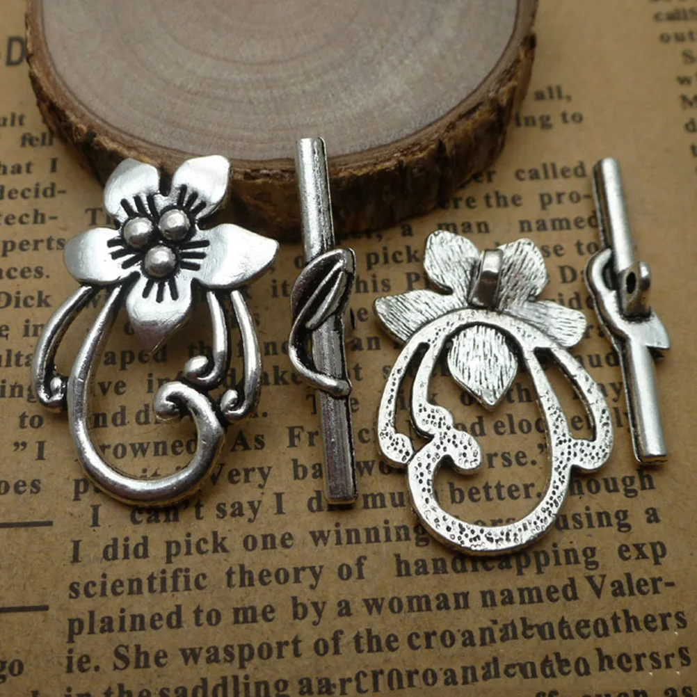 

Винтажная пряжка из сплава, прочный дизайн в форме цветка, ожерелье, браслет, пряжка, аксессуары для изготовления ювелирных изделий, аксессуары для ювелирных изделий