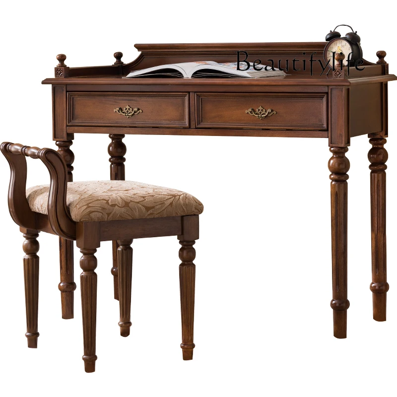 

American desk solid wood study furniture simple bedroom desk writing desk computer table small apartment