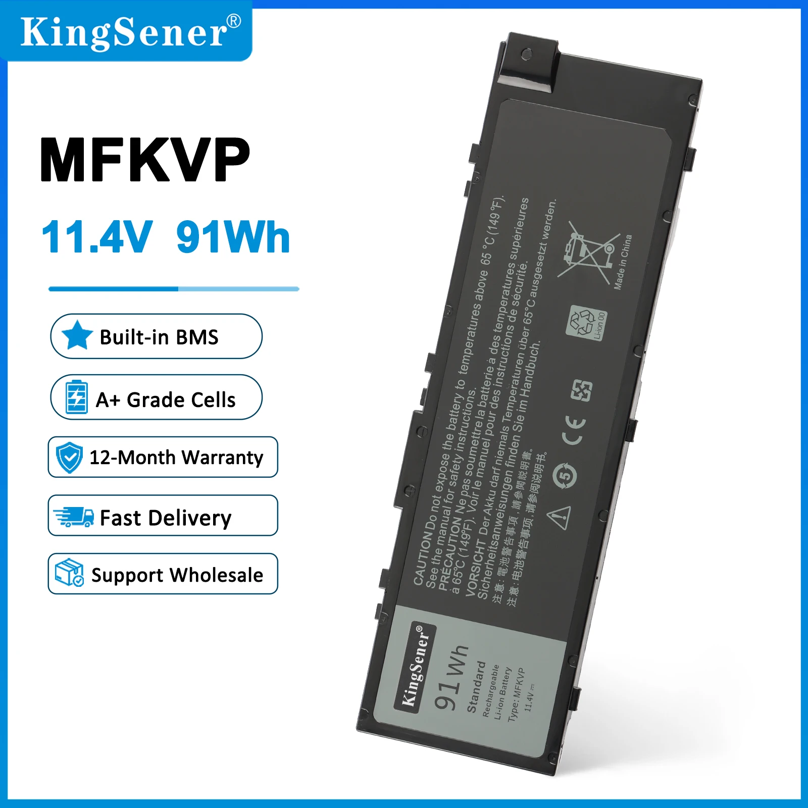 KingSener MFKVP Laptop Battery For DELL Precision 7510 7520 7710 7720 M7710 M7510 TWCPG T05W1 1G9VM GR5D3 0FNY7 0GR5D3 M28DH