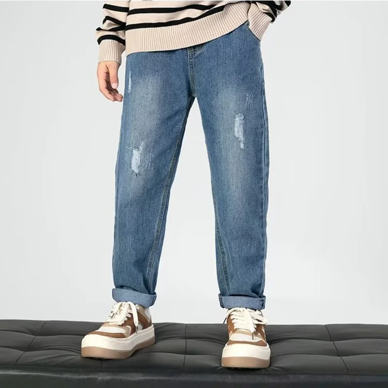 Jeans per bambini Jeans Skinny abbigliamento per bambini pantaloni estivi per ragazzo pantaloni per bambini da 8 a 12 anni Jeans strappati per ragazzi Jeans per bambini