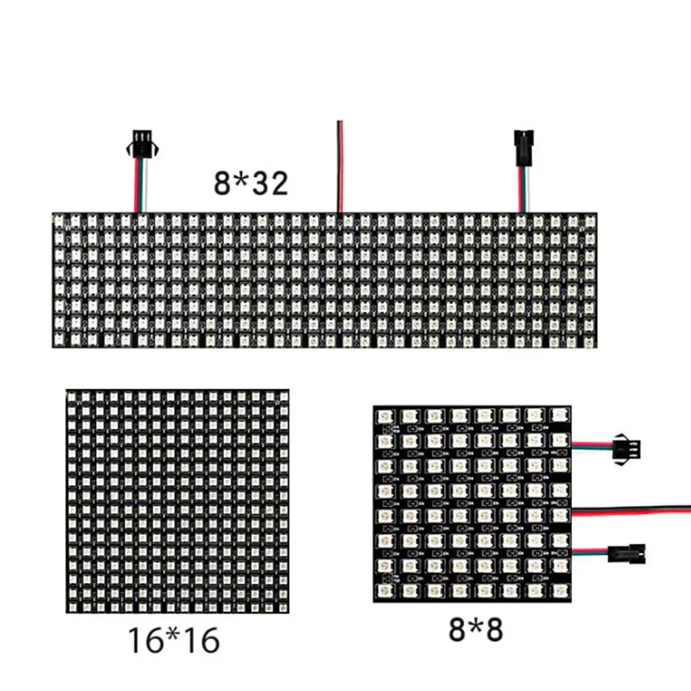 DC5V 12V WS2815 WS2812B RGB LED Pixels Panel WS2812 Screen Digital Programmed Individually addressable Full Color Display Board