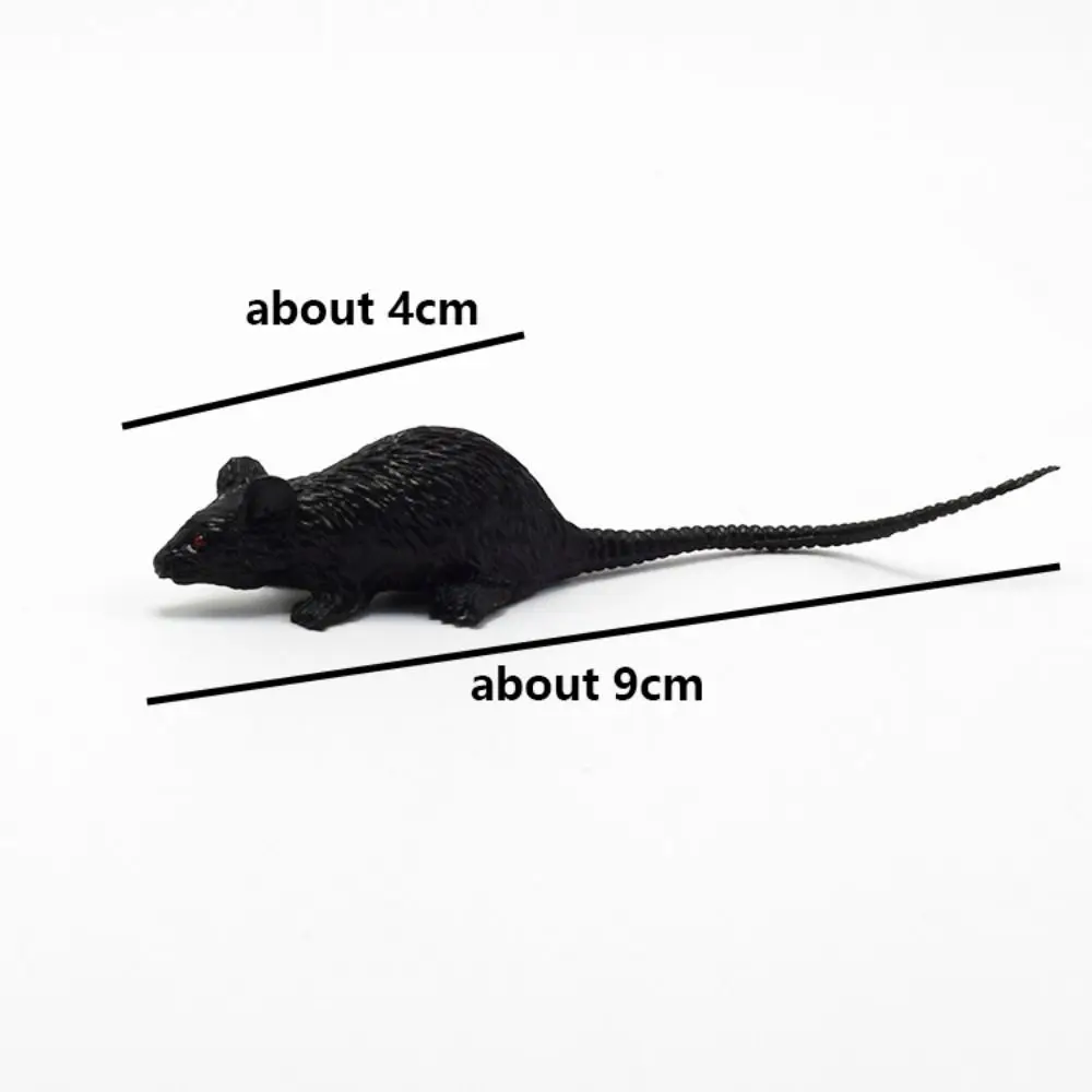 10pcs Hallowen Party Decor Fake Rat Mini Black Grey Mouse Model Festival Gift Funny Kids Toy Trick Prank Prop