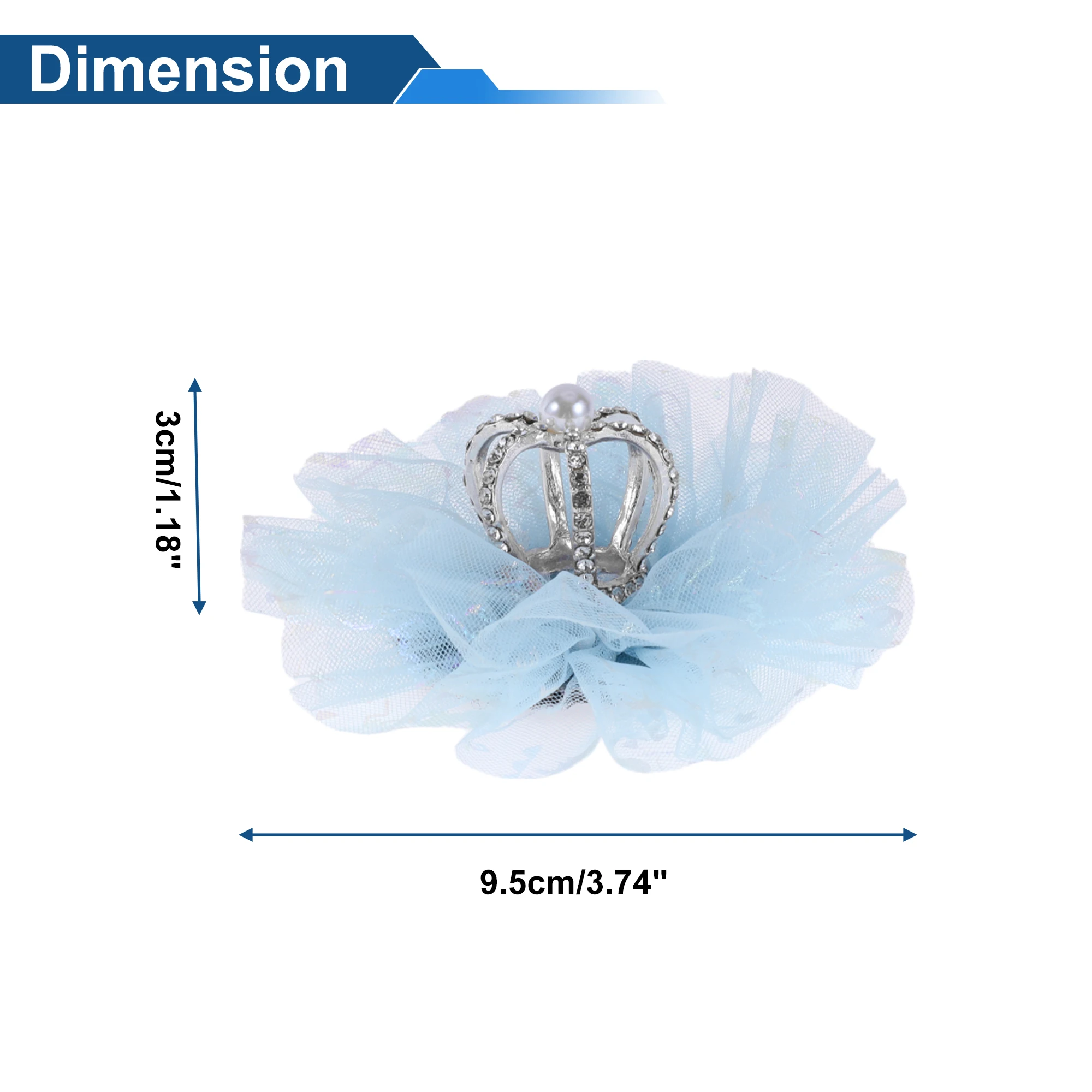 

X Autohaux Motorcycle Helmet Accessories Decoration Crown with Pearls and Veiling for Motorcycle Skiing Helmets 1 Set