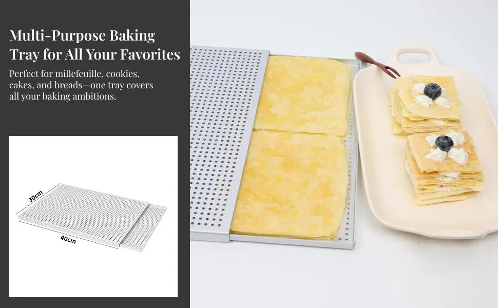 Rectangular Perforated Baking Pan Two Layer Aluminum Baking Sheet Cookie Tray for Baking Sets for Kitchen Accessories