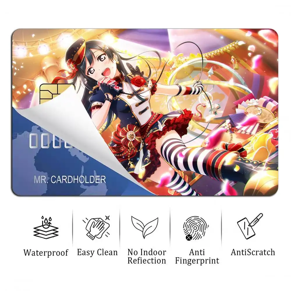 LL-Nijigasaki S-Setsuna Yuki Card Stickers for Bank Access Protective Waterproof Film Cover Sticker Gift