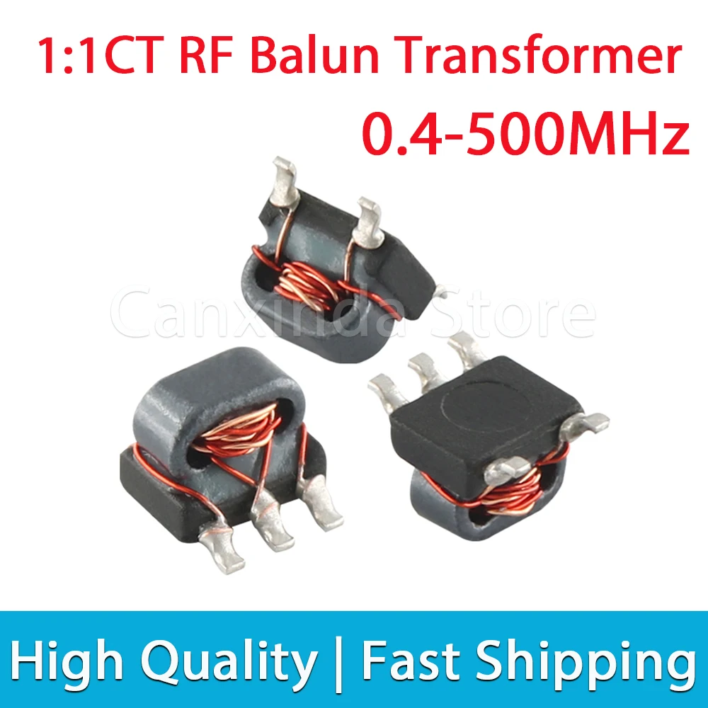 2/5/10pcs TC1-1T RF Balun Transformer 0.4-500MHz 1:1CT Impedance 50Ω 50ohm Flux Coupled 1:1 Balanced Unbalanced Converter Signal