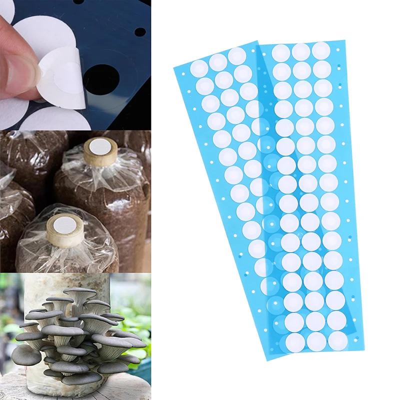 48Pcs/sheet Synthetic Sterile Mesh Filter Paper Stickers 20mm Hydrophobic Breathable Membrane For Mushroom Cultivation Wide Mout