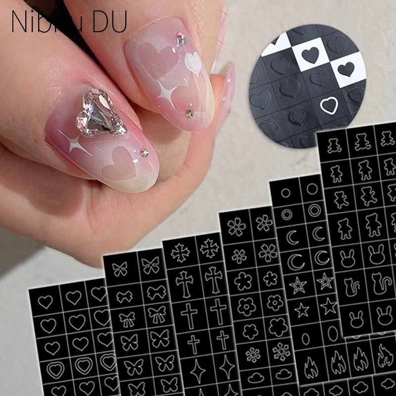 

Nail Art Sticker Decoration Flower Abstract Nail Slider DIY Nail Art Ornament Floral Adhesive Sliders Cherry Blooming Manicure