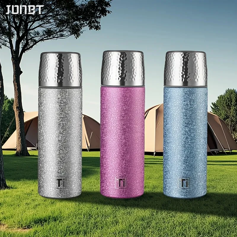 

450ML Titanium Thermal Bottle Double Layer Stainless Steel Insulated Bottle Portable Tea Water Separation Cup Gift Box Packaging