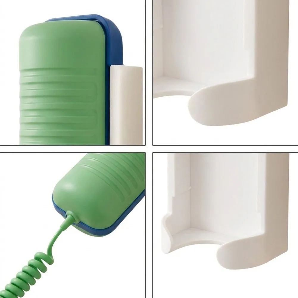 Wall Mount Phone Holder Plastic Storage Rack For Landline Telephone Bedroom Game Room Home Decor Figurines