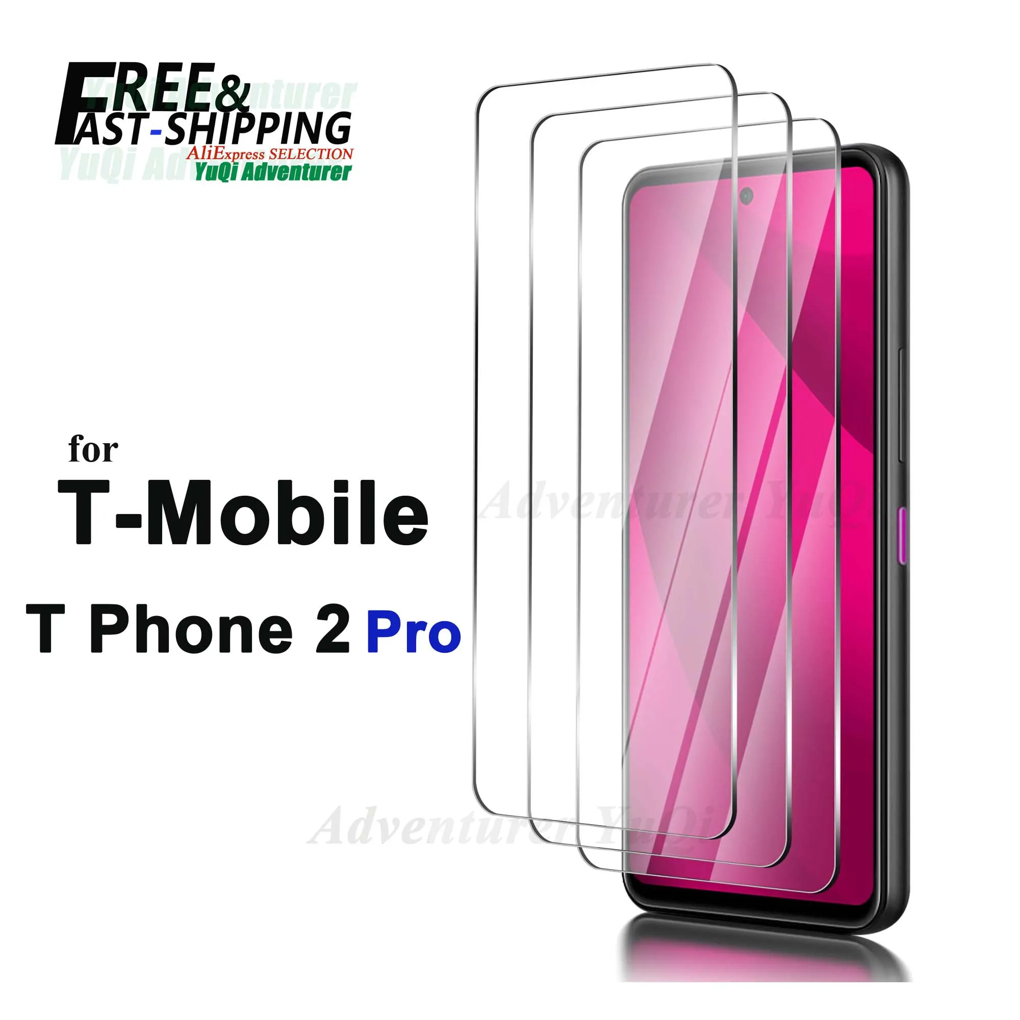 Screen Protector For T-Mobile T Phone 2 Pro 5G Tempered Glass HD Crystal High Aluminum 9H  Case Friendly