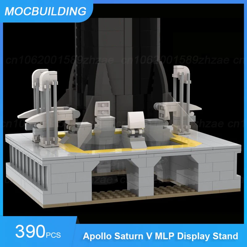 

MOC Building Blocks Apollo Saturn V - Mini MLP Display Stand Model Space Educational DIY Assemble Bricks Xmas Toys Gifts 390PCS