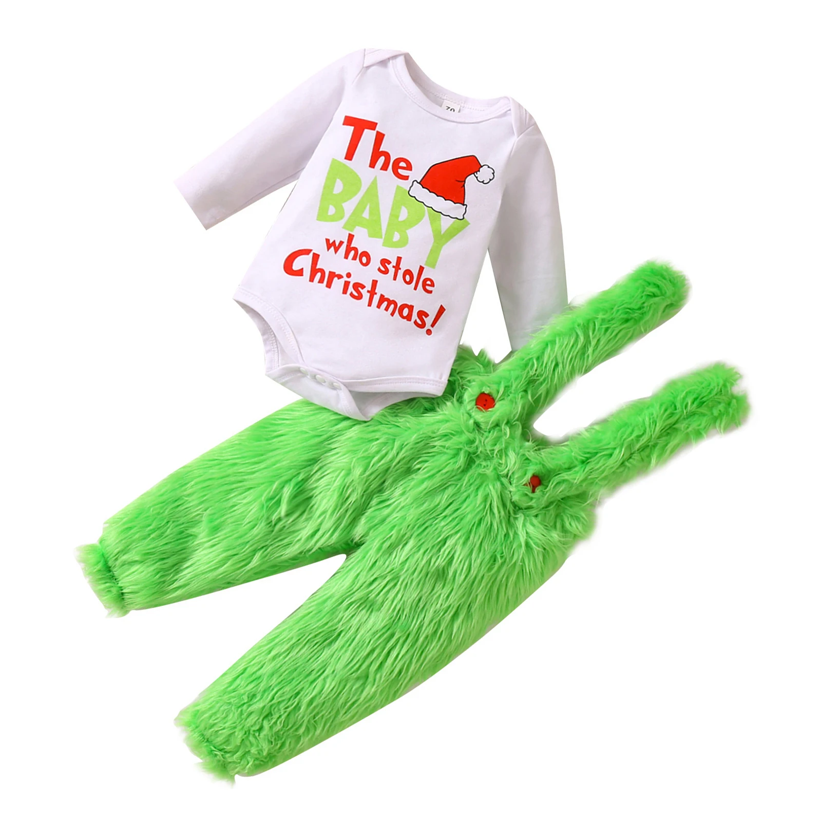 

Baby Christmas Bodysuit Set No Fading and Non-sticky Top Gift for Infant Baby