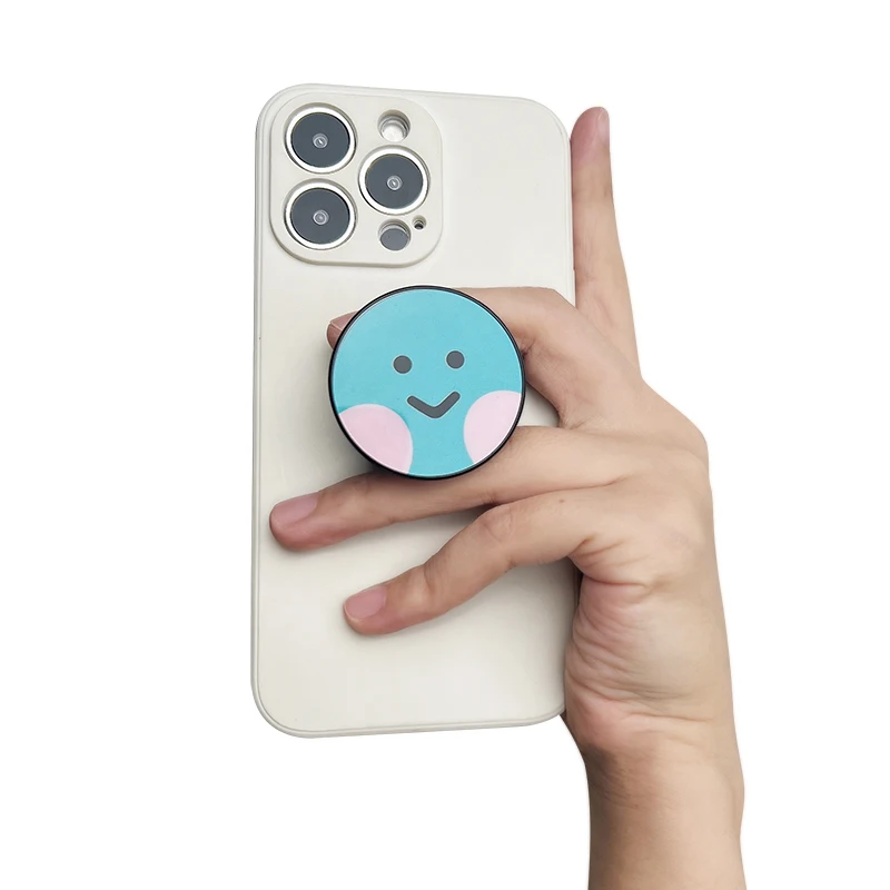 Simple Style Cartoon Emoji Phone Grip Cute Phone Stand Lazy Foldable Desktop Phone Holder For iPhone 15 Pro Max Huawei Xiaomi