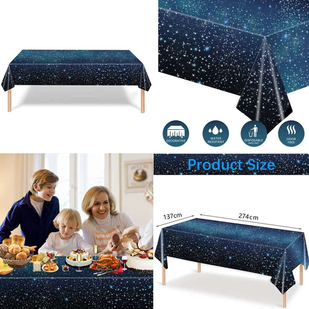 Set di stoviglie usa e getta per feste a tema Star Galaxy, piatti di carta, tazze, tovaglie, spazio esterno, decorazioni per feste di buon