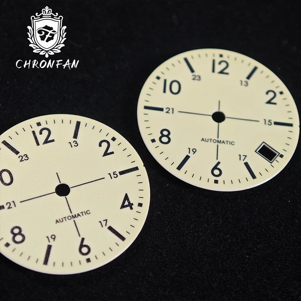 كرونفان كامل C3 سوبر الأخضر لوم الطيار 28.5 مللي متر الطلب الوجه ساعة اكسسوارات SKX لحركة nh35 nh34 nh36 ميوتا 8215 eta2824