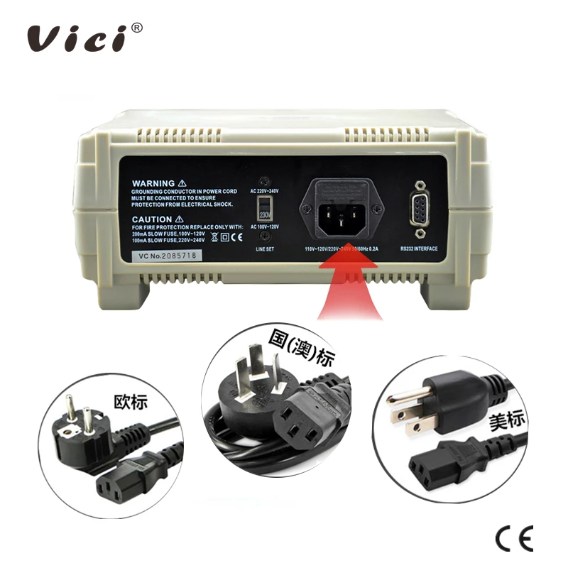 VICI cyfrowy blat ławki multimetr 80000 liczy duży LCD AC DC Auto zakres Multimetro woltomierz czworokątny miernik temperatury fali VC8145