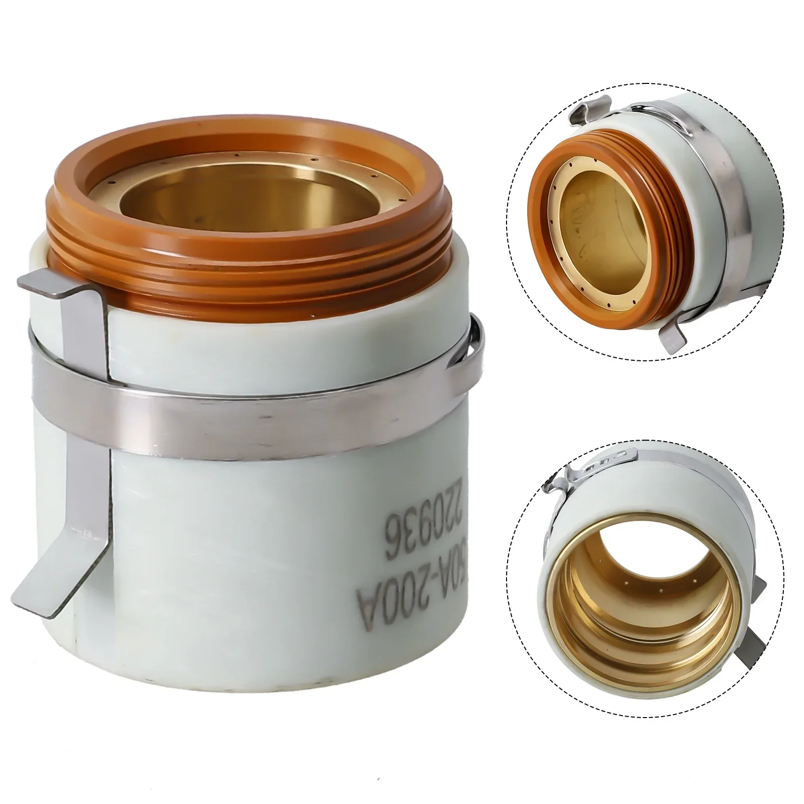 

1pc Plasma Shield Cap 220936 Cutters Retaining Mounting Cover Copper For Hypertherm MAX200 Plasma Torches Welding Accessories