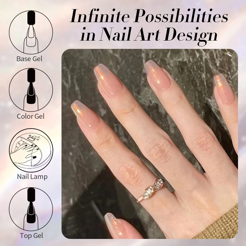 BORN PRETTY 10 ml Aurora Glitter Gel Nagellack Ultra Shine Chameleon Laser Semi Permanent Soak Off UV Gel Nail Art Lack – Detail 6