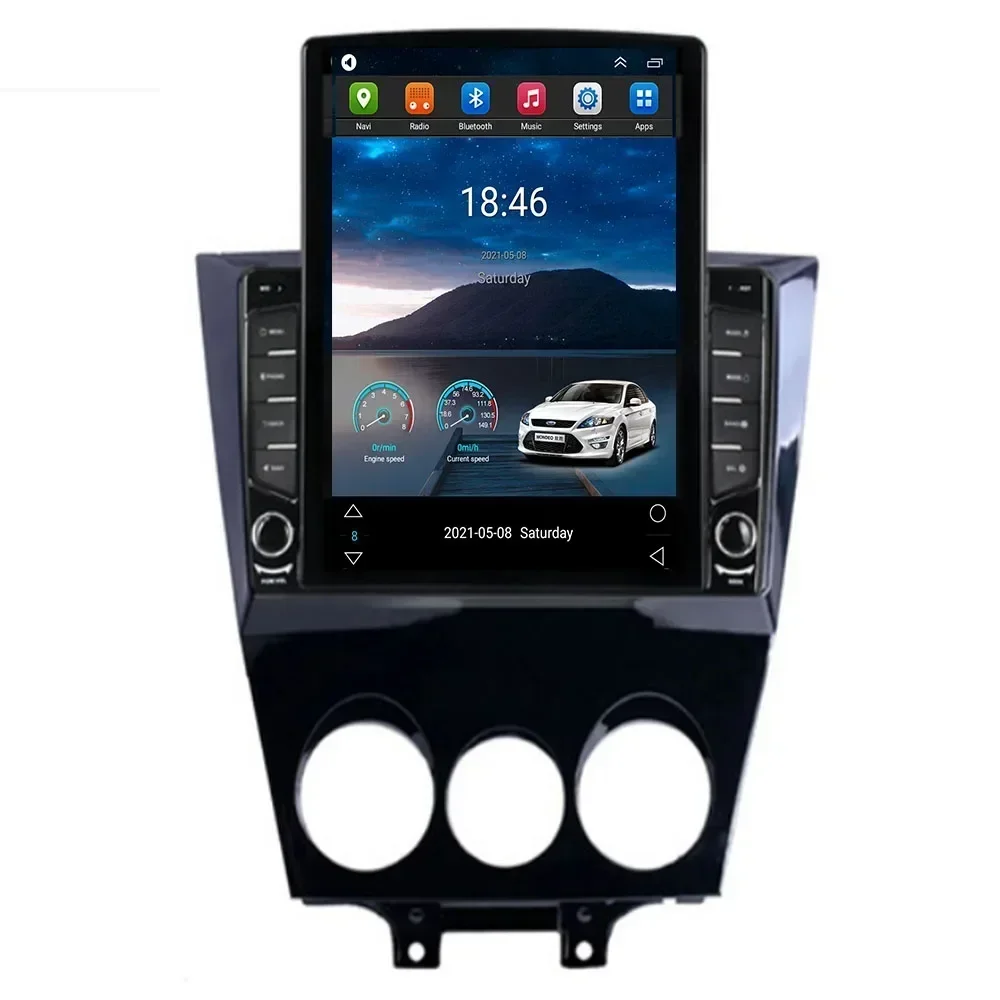 For Tesla Style 2 Din Android 13 Car Radio For Mazda RX8 2003-2010 Multimedia Video Player GPS Stereo Carplay DSP RDS Camera