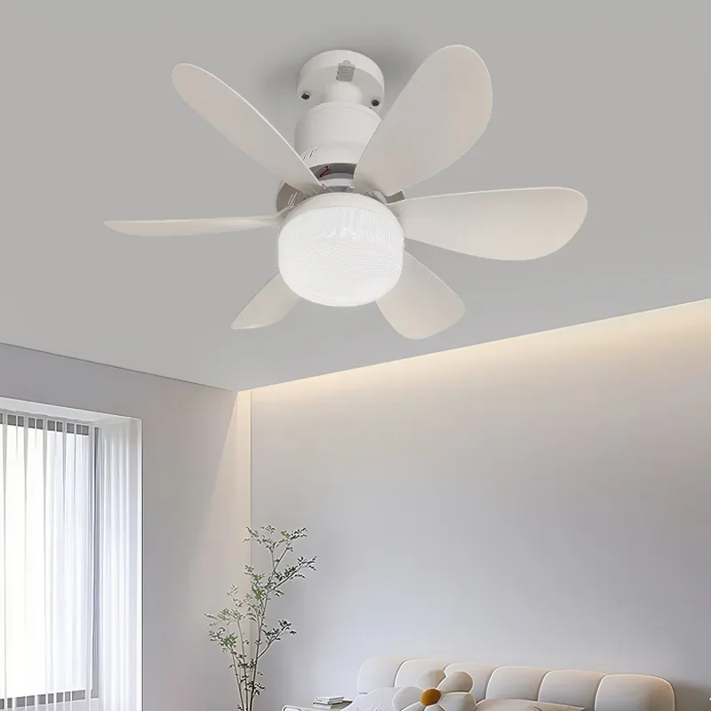 

Cross-border new E27 screw home intelligent flower fan light study children's bedroom small quiet fan light