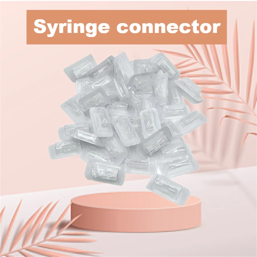 

100-500pcs Hyaluron Disposable Upgraded Version Of Luer Thread Double Connector Pneumatic Device Syringe Connector