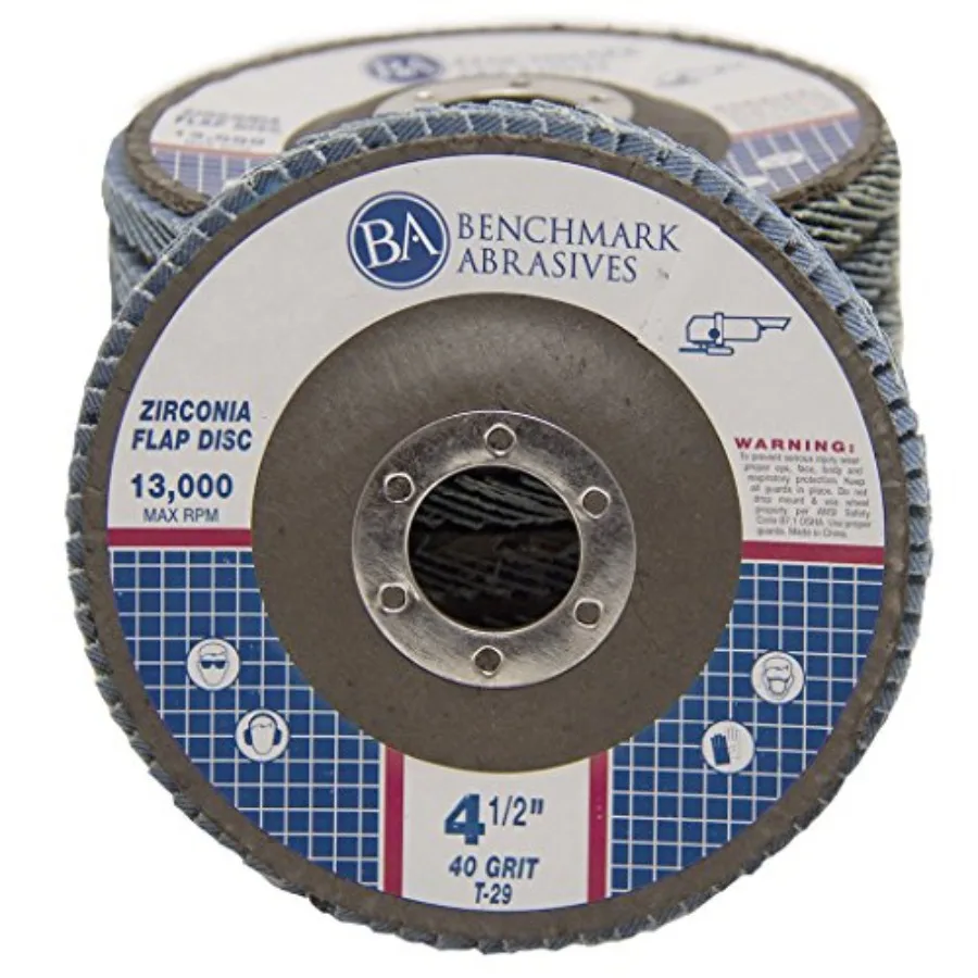 

4.5" x 7/8" Premium Zirconia T29 Angled Flap Discs 4 1/2 for Angle Grinder Sanding Discs Finishing Rust Stock Removal- Grinding