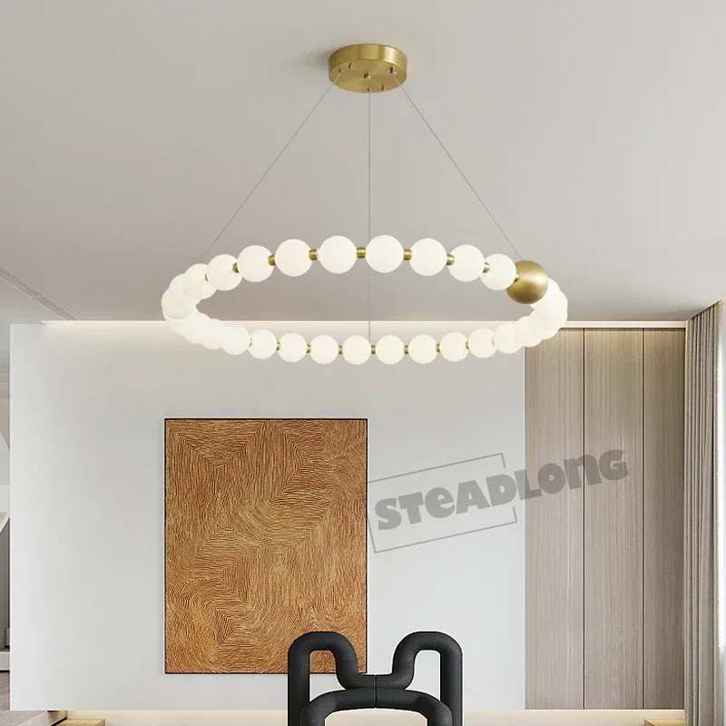 Modern LED Magia Feijão Teto Lustres, Todo O Cobre, Sala de Estar, Sala de Jantar Lâmpada Pingente, Home Decor, Pendurado Luz, Luminárias Brilho