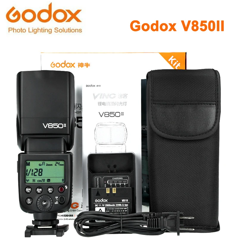 Godox V850II Camera Flash GN60 Built-in 2.4G Wireless X System 1/8000s HSS Speedlite for Canon Nikon Pentax Olympas Camera Flash