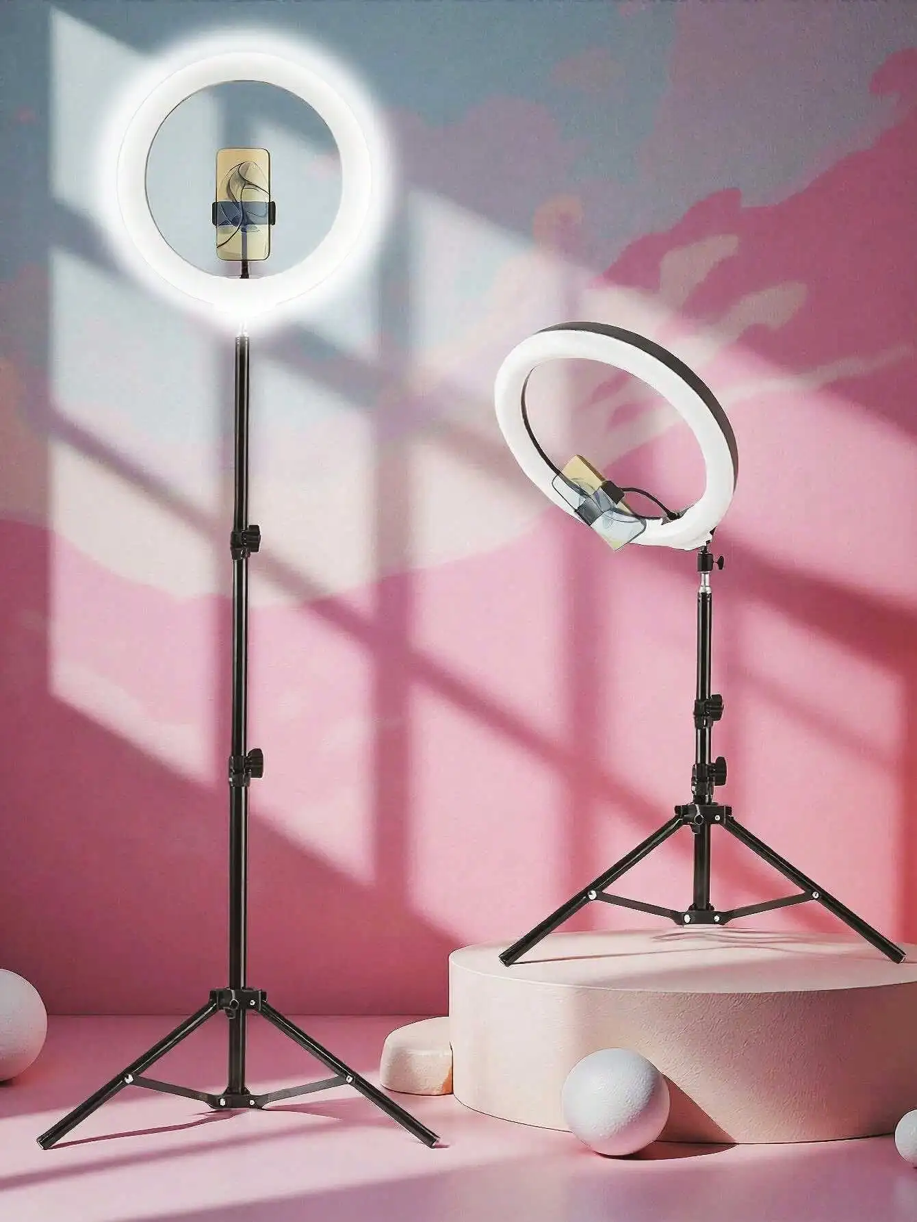 

63-Inch Tripod, 12-Inch LED Ring Light - USB-Powered Soft Light, Ideal For Indoor Photography, Beauty Vlogging, And Live Streaming - Perfect For On-The-Go Makeup, Photography Accessories, Fashion Design, High-Quality LED, On-The-Go Makeup