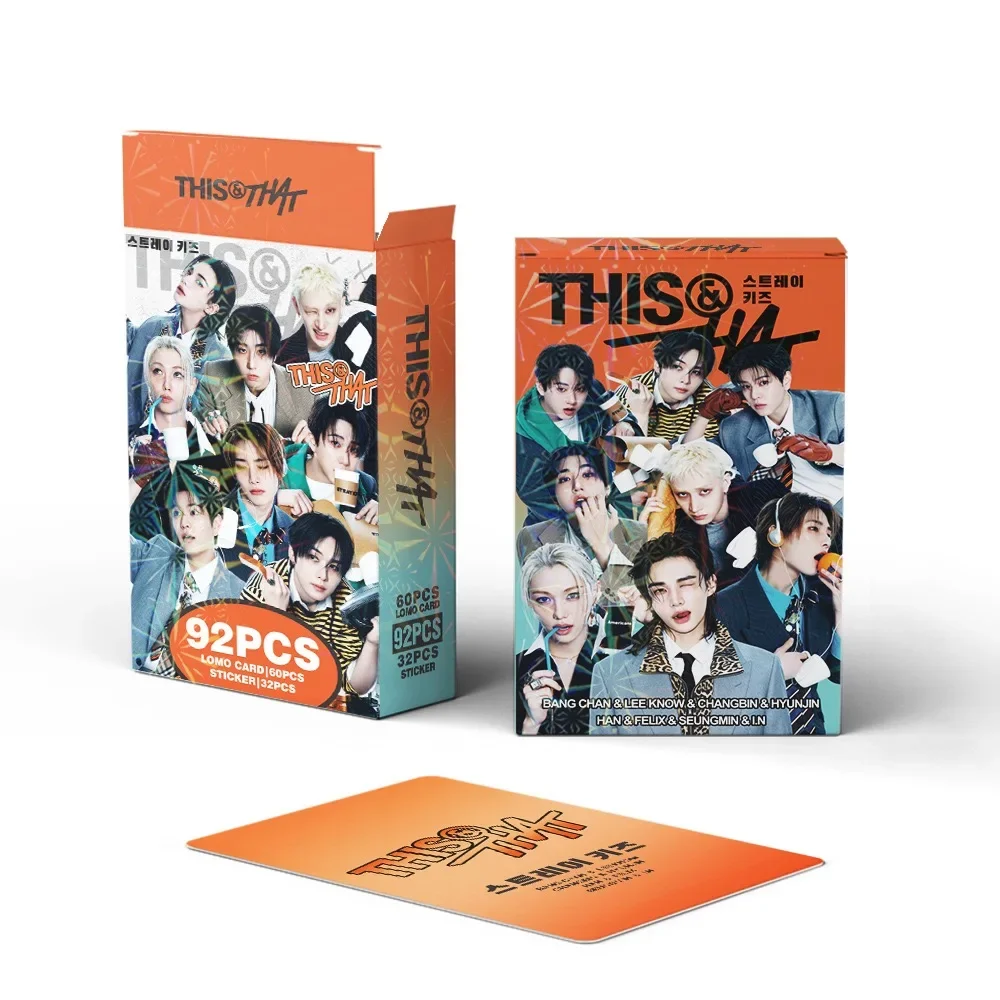 92 Stück Koreanische Hot Idol Neualbum "THIS&THAT" Hochwertige Lomo-Karten Felix BangChan HyunJin I.N Han Fans Sammelkarten – Detail 16