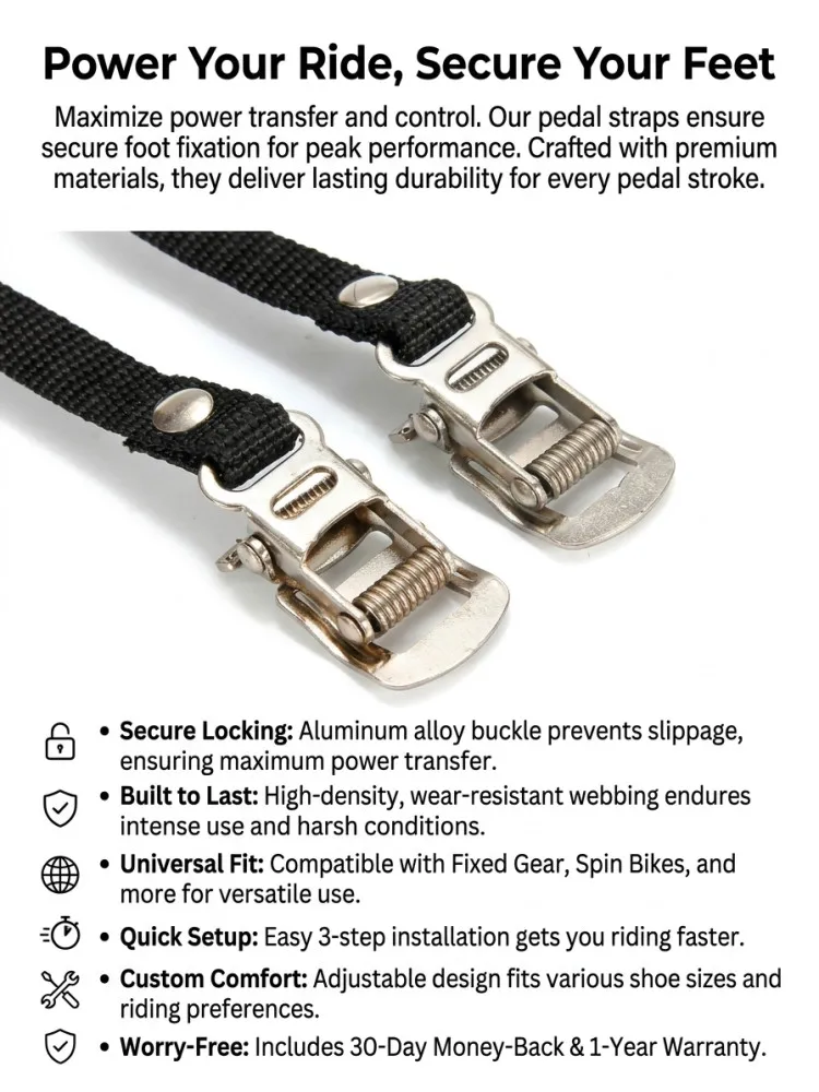 AliExpress NONE 2/4pcs Adjustable Nylon Straps for Static Bicycle Pedal Toe, Cords, Tear-resistant Finger Clips, Most Notes Straps, Total Length