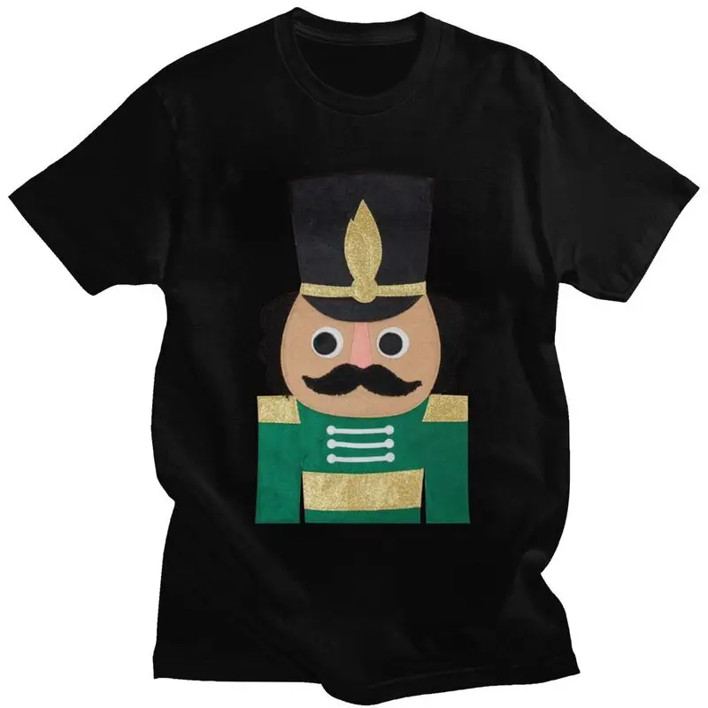 Custom Mens Christmas Nutcracker Cartoon Soldier Toy T Shirts Short Sleeve Cotton T-shirt Leisure Tees Loose Fit Clothes