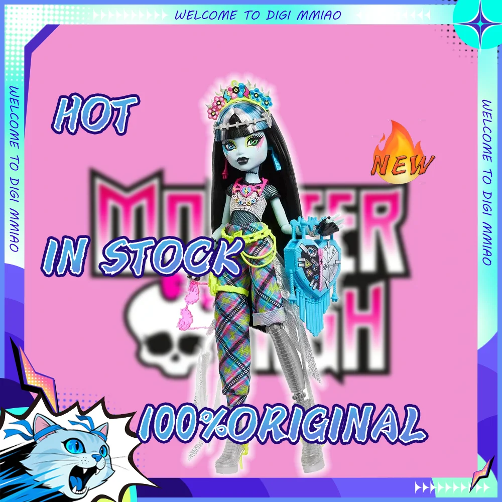 

Authentic Monster High School Doll Meowlody Purrsephone Figure Monster Creeproductions G1 Operetta And Toralei Frankie Stein