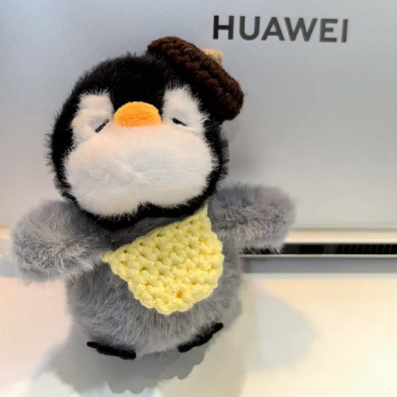 10cm Wear A Hat Backpack Penguin Decoration Plush Toy Gift Keychain Cute Doll Pendant Lovely Penguin Dolls Holiday Birthday Gift