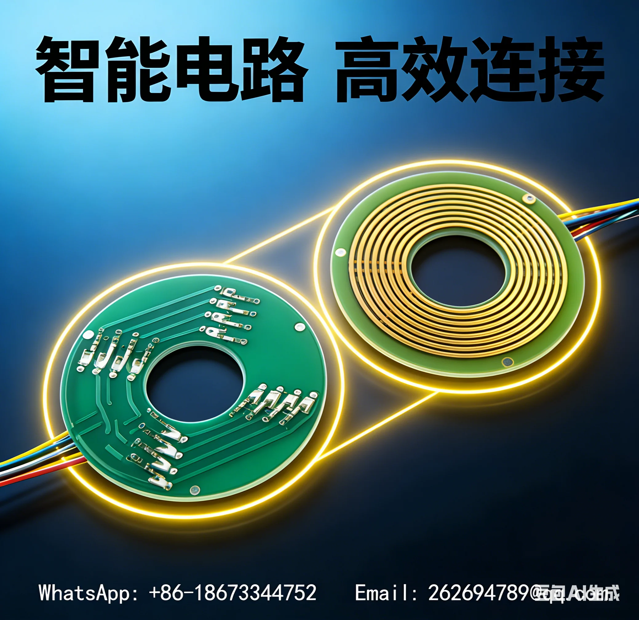

L 2026 Disc Slip Ring PCB Conductive Slip Ring Inner Hole 12-50mm Separate Ultra-thin Collector Ring, 1~ 12 Rings Optional