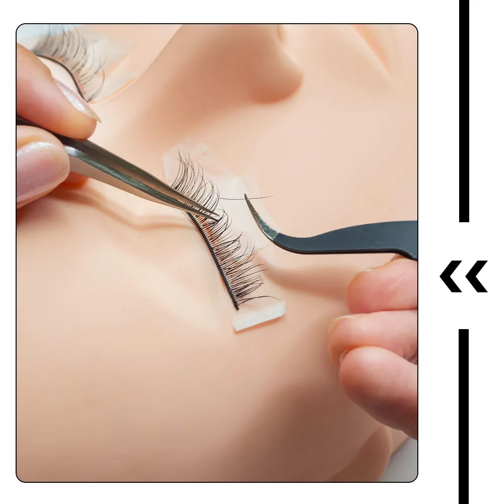 Eyelash Extension Training Mannequin Model Head Silicone With Practice False Lashes Extension Grafted Lashes Training Tools