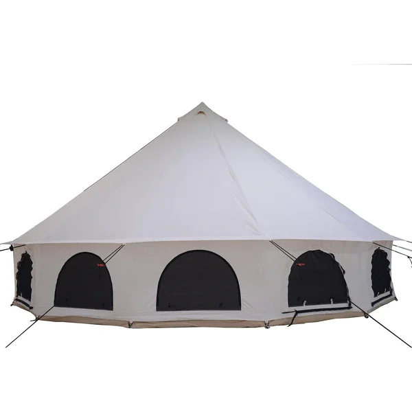 

5M Family Camping House Canvas Oxford Teepee Cotton Yurt Hot Sale Safari 6m Canvas Resort Glamping Bell Pyramid Tent