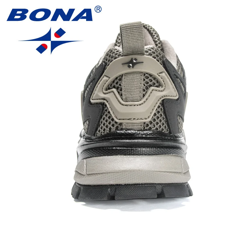 BONA 2023 New Designers Mesh Running Shoes Breathable Training Shoes Men Lightweight Sneakers Non-Slip Tennis Walking Shoes Man