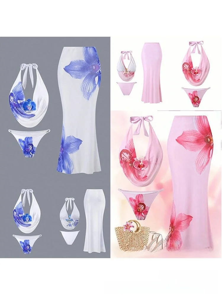 

Сексуальный купальник-бикини с принтом, женский, без бретелек, из двух частей, из полиэстера, повседневный, для серфинга, с подкладкой на груди