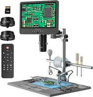 Andonstar AD249SM Plus 10.1''  Digital Soldering Microscope with 3 Lens Pro Metal Stand Soldering Station for Electronics Repair